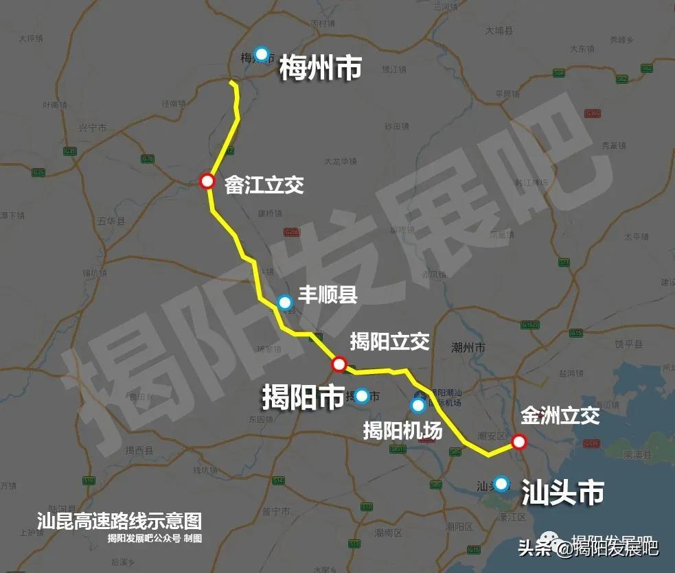 梅汕高铁线路图最新｜梅汕高铁最新路线图揭晓